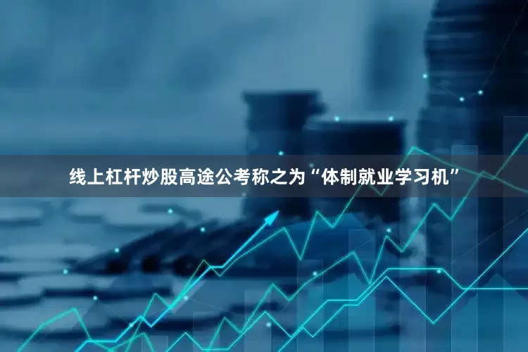 线上杠杆炒股高途公考称之为“体制就业学习机”